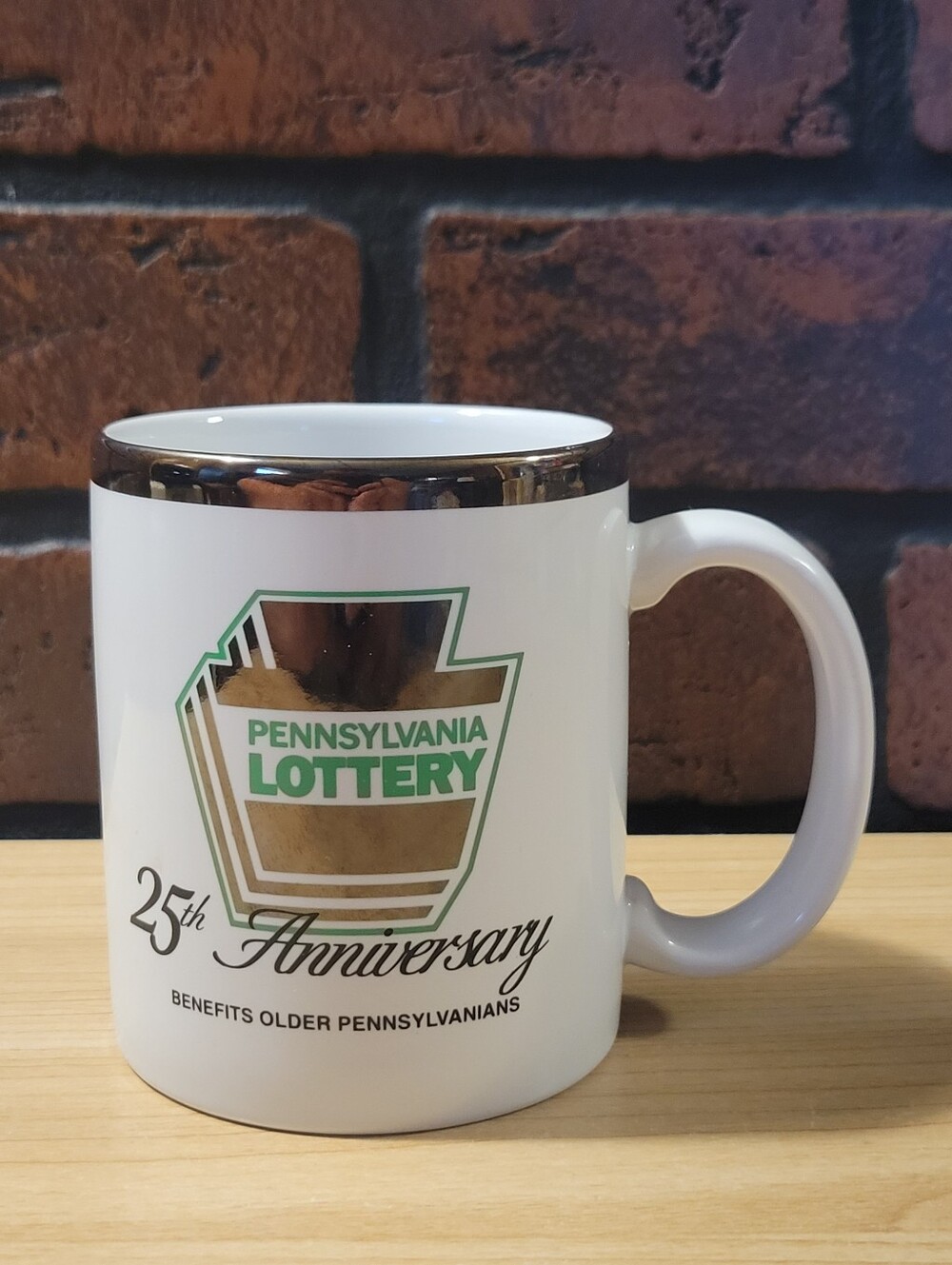 Vintage Pennsylvania Lottery 25th Anniversary Coffee Mug